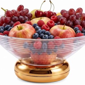 Luxurious Hand-Painted Gold Decorative Fruit Basket