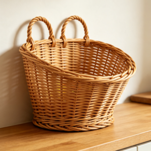 Domed Rattan Fruit Basket with Lid – Dust-proof Storage for Dried Fruit & Snacks